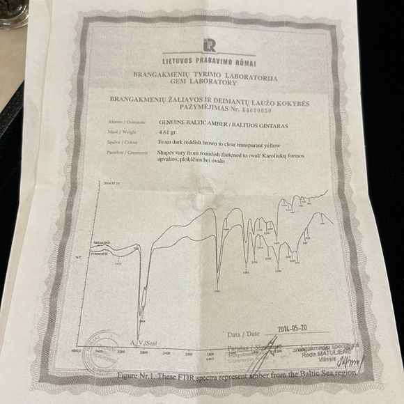 Sterling silver and Baltic amber cuff - Picture 8 of 13